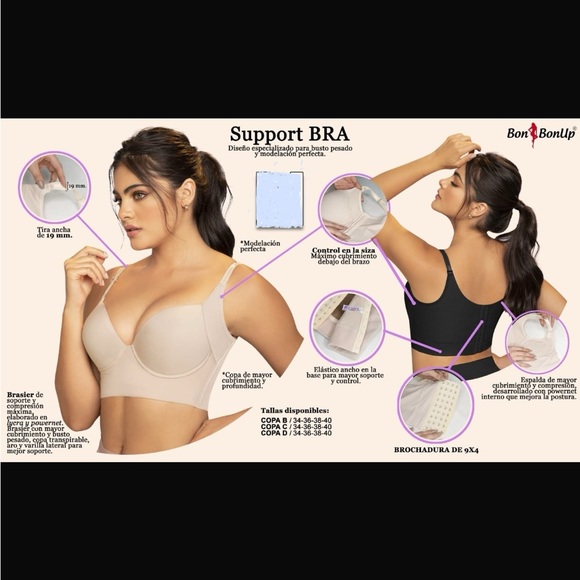 Bonbon-up,  Bra, Colombiano Color Black Size 34D - Picture 3 of 11